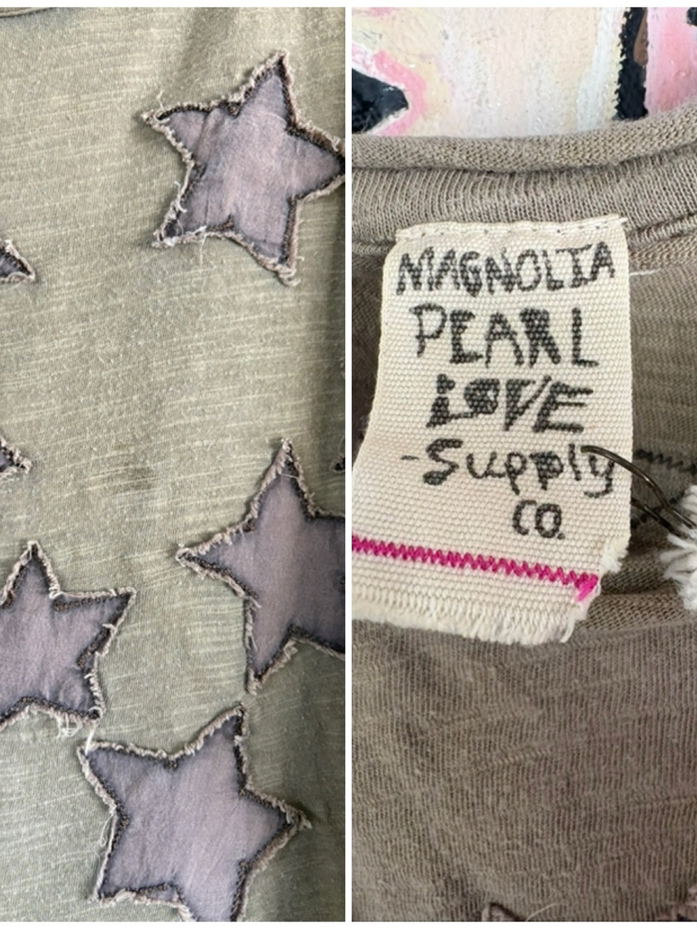 Magnolia Pearl Evangeline Star Appliquéd Boyfriend Tee